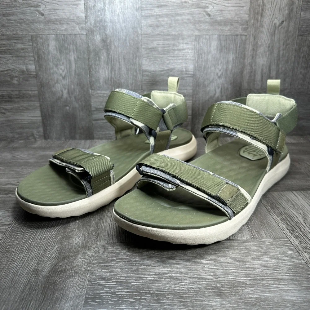Hey Dude Carson Sandal Mens 13 Green Camo Sport Mode Lightweight Casual NEW